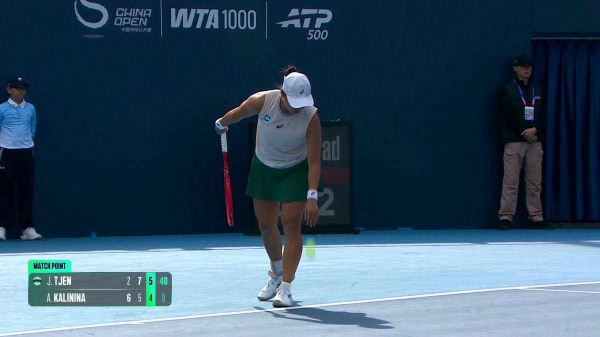 Tjen secures the comeback 🔥 What a game and what a win from Janice Tjen to defeat Kalinina and advance in Beijing. #ChinaOpen