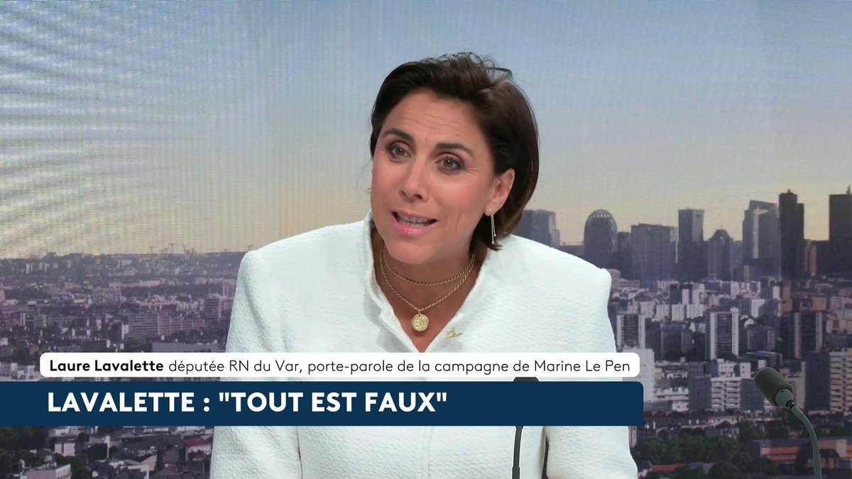 Ecrits antisémites attribués à Jordan Bardella : "Tout est faux", selon Laure Lavalette, députée RN du Var et porte-parole de la campagne de Marine Le Pen. #canal16