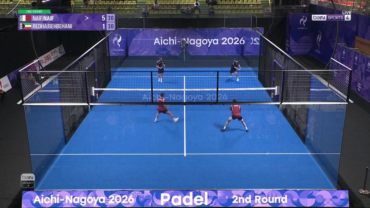 🎾 الثنائي القطري يحصد المجموعة الأولى أمام الكويت ضمن منافسات بادل الرجال في دورة الألعاب الآسيوية - آيتشي ناغويا 2026. #دورة_الألعاب_الآسيوية