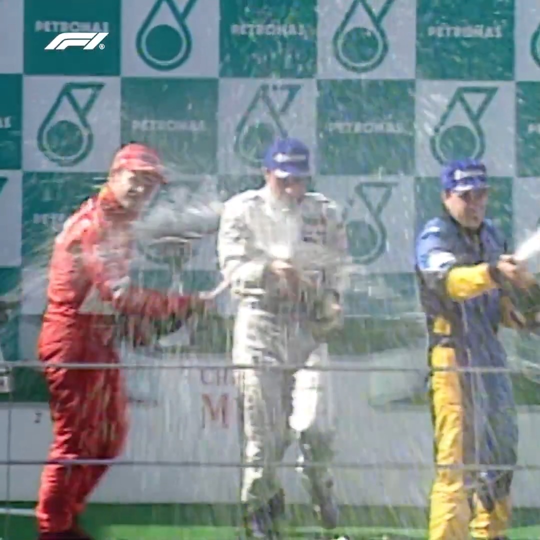 He knew what he was doing! 😮💨 Looking back to when Kimi Raikkonen won his first Grand Prix, in Sepang in 2003 🏆 #F1 #BahrainGP