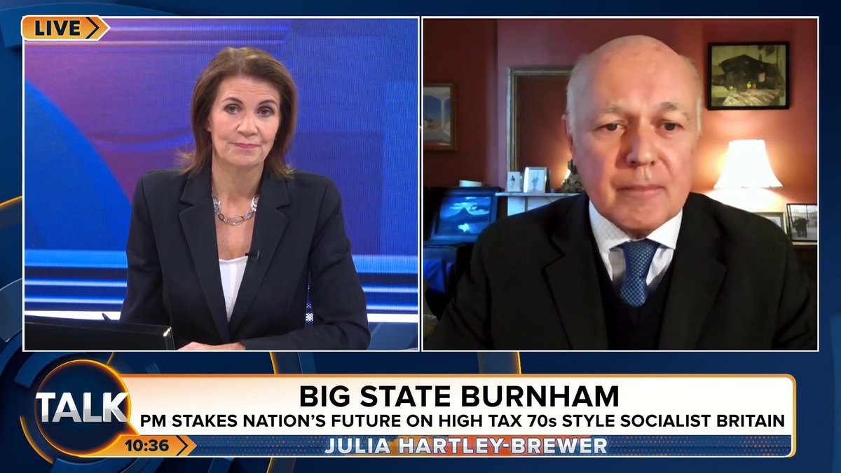🚨"It was a con trick, I adored my father" Sir Iain Duncan Smith says he didn't fill every speech he ever did with his late father despite how much he loved him and Burnham used it to garner sympathy for a radical left-wing agenda. Iain Duncan Smith MP Chingford & Woodford Green | Julia Hartley-Brewer