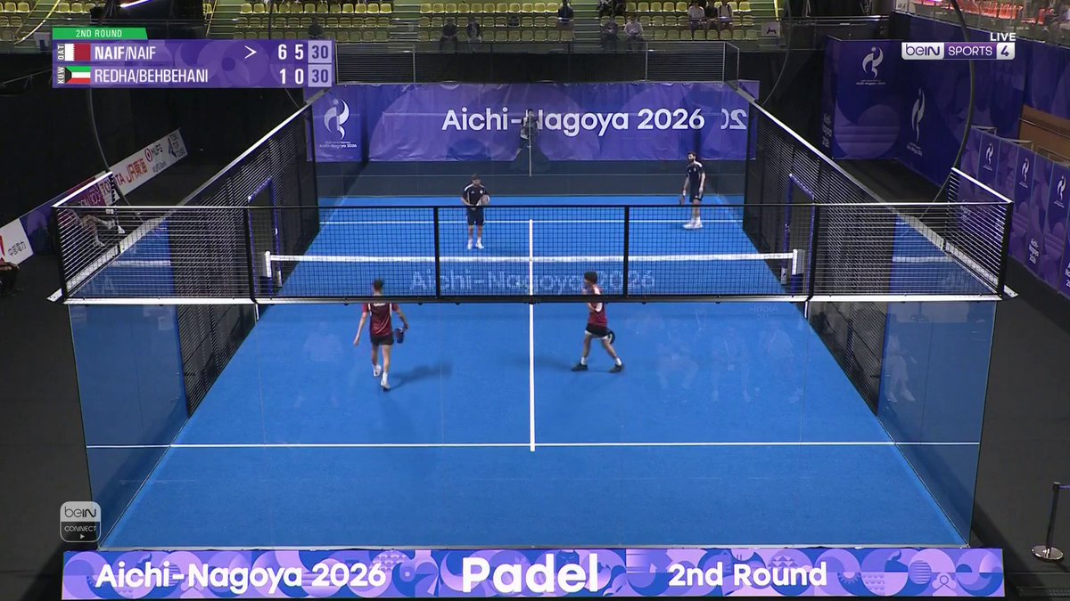 🎾🇶🇦 الثنائي القطري يتأهل إلى ربع نهائي منافسات بادل الرجال بعد تفوقه على الثنائي الكويتي بمجموعتين دون رد ضمن دورة الألعاب الآسيوية - آيتشي ناغويا 2026. #دورة_الألعاب_الآسيوية