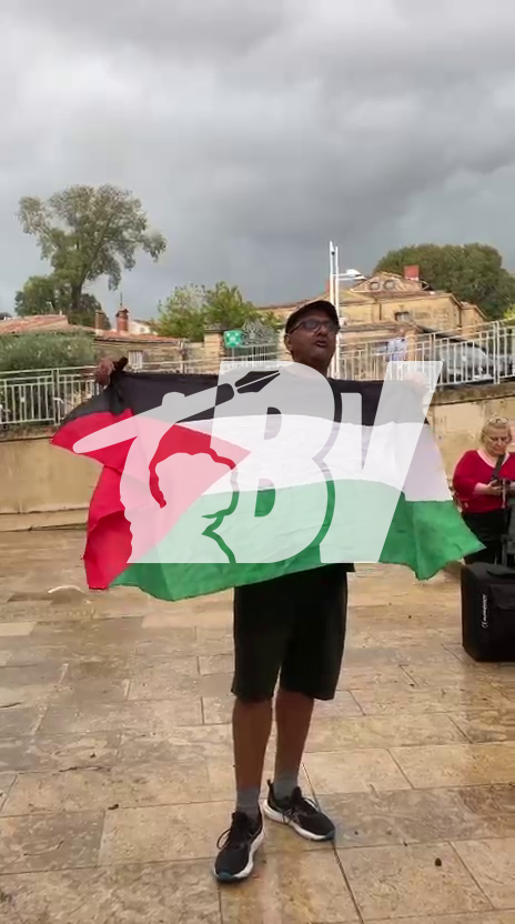 Slogans immigrationnistes et drapeau palestinien à la manifestation anti-Robert Ménard à Montpellier.