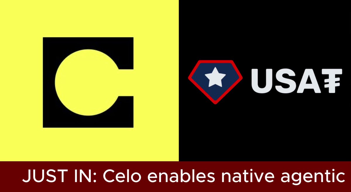 Agentic payments on Celo receive USAT-shaped boost. Through Celo's native x402 facilitator, agentic payments using ethereum:0x07041776f5007aca2a54844f50503a18a72a8b68 are now possible on the leading L2 chain. USAT is the fully-regulated USD stablecoin issued by Anchorage Digital ⚓️ and supported by Tether itself. Celo is already the first chain in history to enable native network gas fee payments in USAT. The news follows an announcement on September 17, which saw Celo become the first chain to support local currency agentic payments through Ripio's stablecoin suite which spans the Argentine Peso, Brazilian Real, and Colombian Peso. Throughout the past few months and years, Celo has established itself as a leader in the stablecoin sector, and is showing no signs of slowing down...