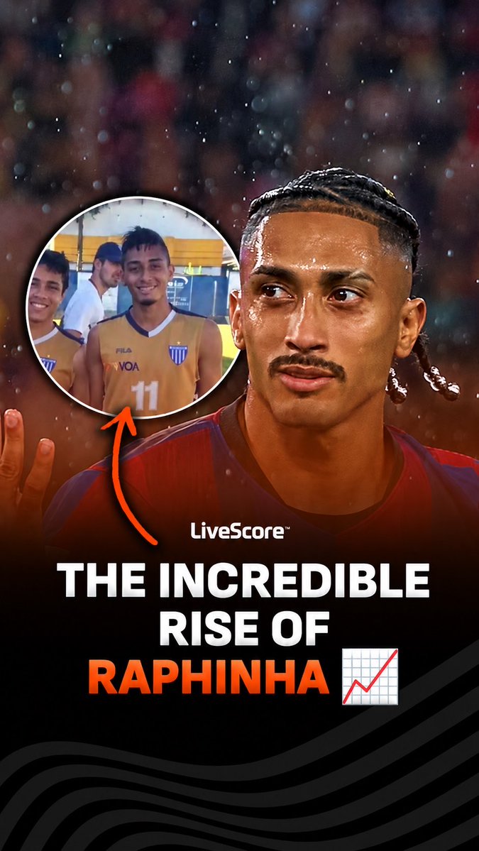 The rise of Raphinha 🇧🇷📈 From being rejected by almost every academy in Brazil to one of the best players in the world 🥺