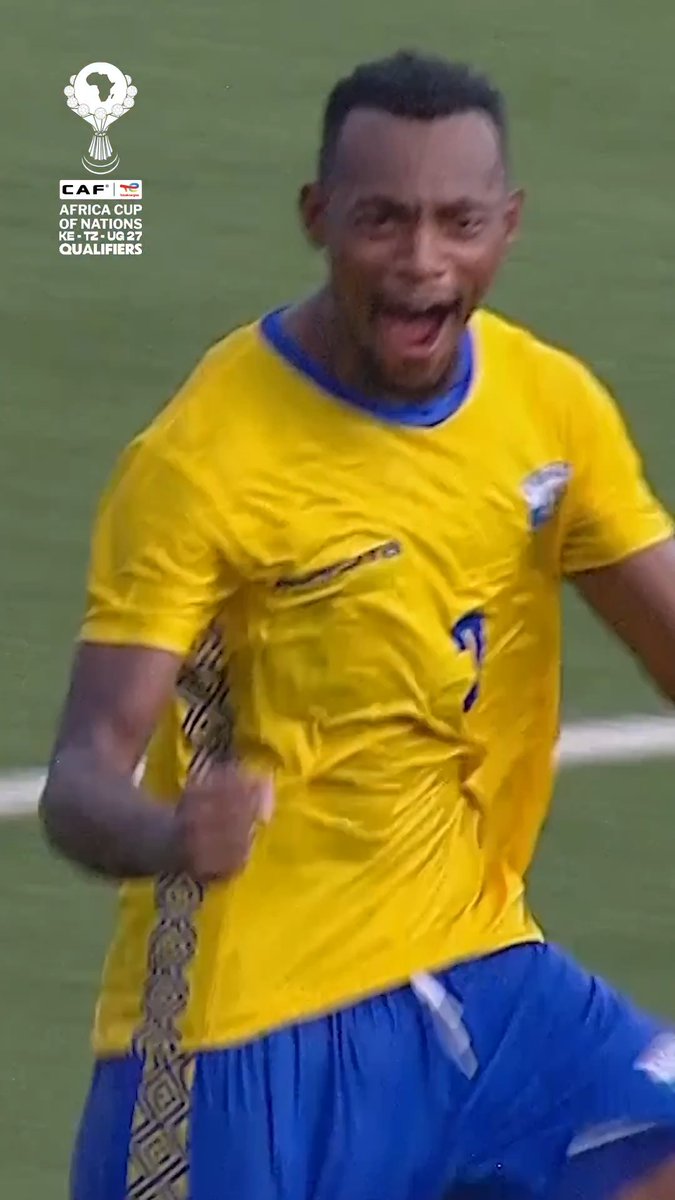 A long-range equaliser from Claude Niyomugabo, with a celebration to match. 👀🇷🇼 #TotalEnergiesAFCONQ2027
