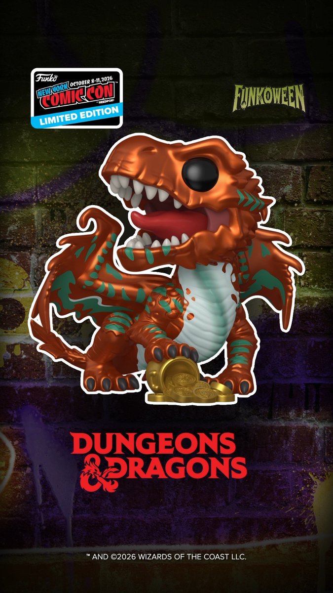 Guard this treasure with your heart! 🥹 Be one of 8,000 fans to collect the NYCC exclusive Limited Edition – SUPREME POP! Copper Dragon Wyrmling from Dungeons & Dragons.
