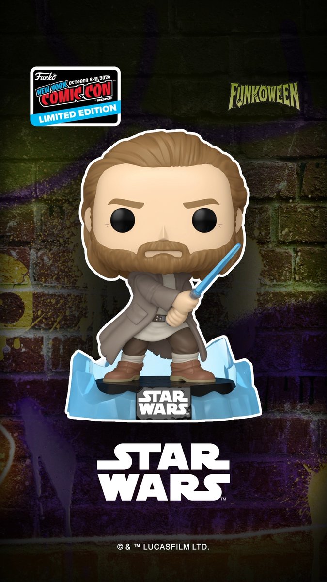 The galaxy’s hidden gems are coming to NYCC 💎 Dazzle your STAR WARS™ collection by welcoming this Limited Edition – SUPREME POP! Obi-Wan Kenobi™ (Kyber Crystal) to your Jedi lineup.