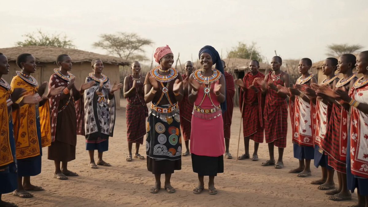 Maasai girls perform their traditional dance. 🔥🔥