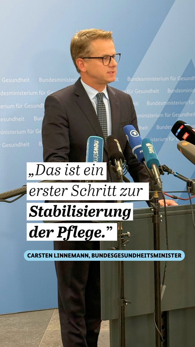 Das Kabinett hat die Pflegereform beschlossen. Das Statement des Bundesgesundheitsministers Carsten Linnemann 👇 Einzelheiten zum Gesetz finden Sie unter
