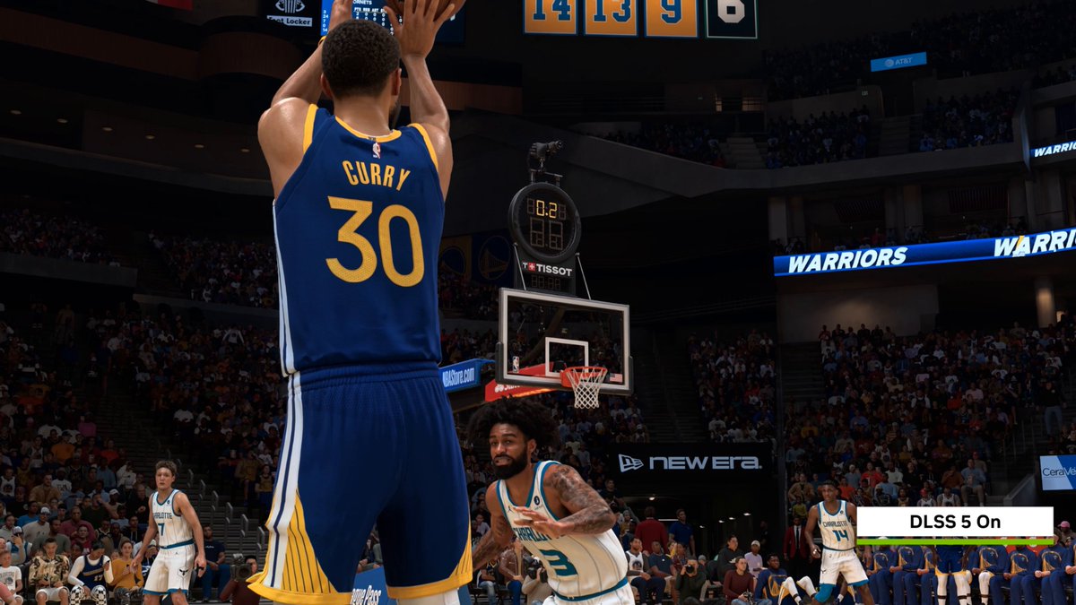 "A Truly Generational Visual Leap" Ball over everything in NBA 2K 27 with DLSS 5, bringing new levels of detail to every alley-oop and game winner on the court.