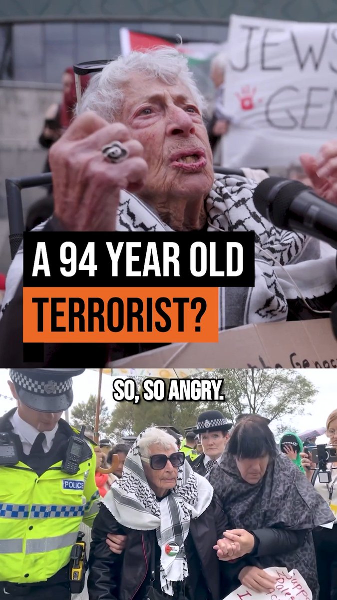 She's a 94 year old Jewish human rights lawyer. She's been arrested under terrorism legislation for opposing genocide. The least we can do is to listen.