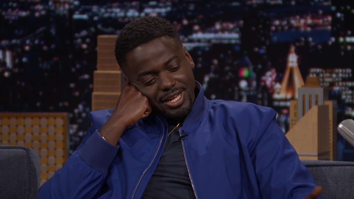 Daniel Kaluuya has his own statue of his Get Out character in London's Leicester Square! #FallonTonight