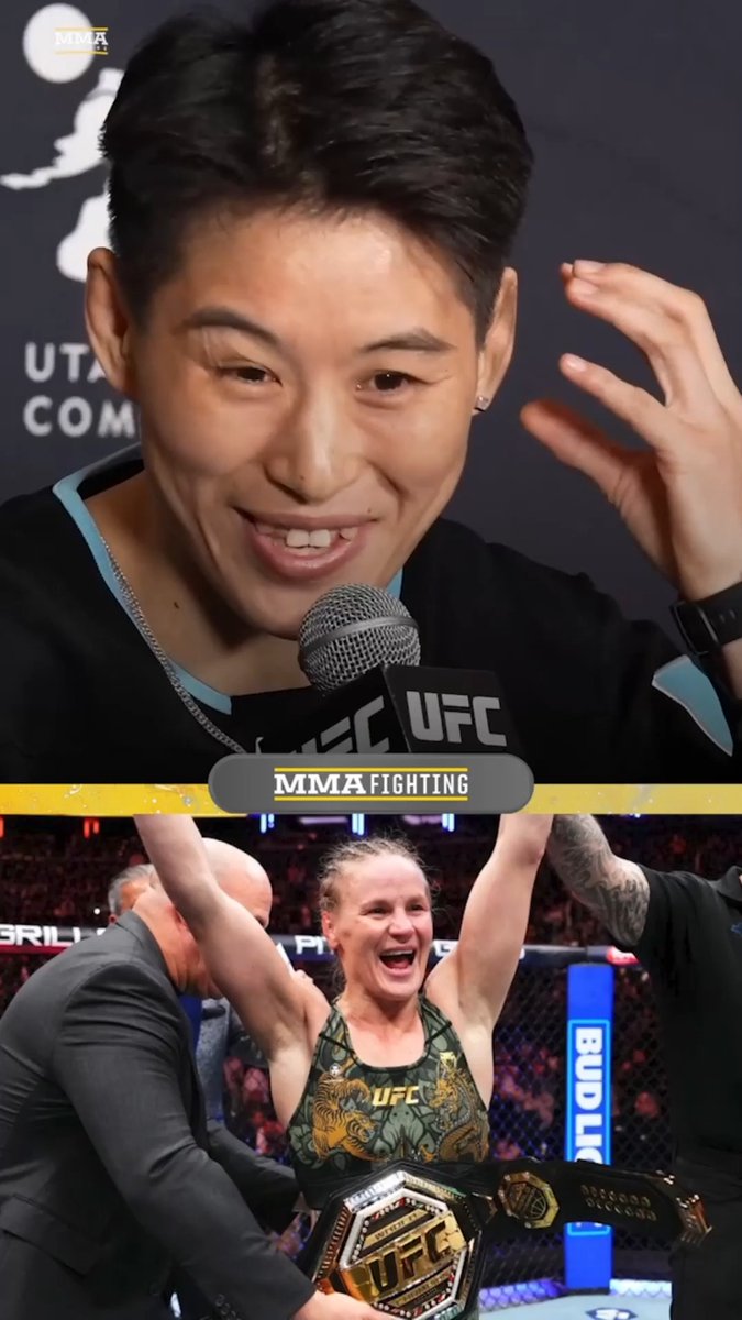 Wang Cong jokes she's been asked about Valentina Shevchenko so much that she's going to have "dreams" about her before #UFC332
