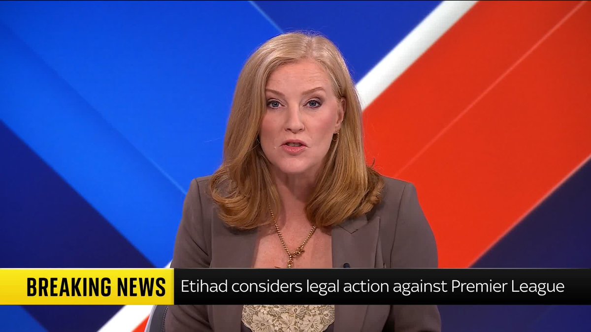 BREAKING: Manchester City's principal sponsor Etihad Airways says it's considering legal action against the Premier League. 🇬🇧 Watch The UK Tonight with Sarah-Jane Mee: