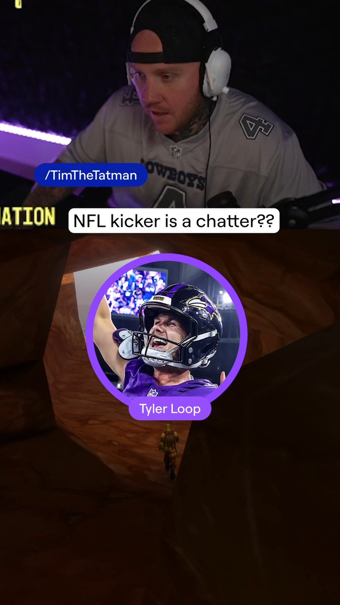 No way Tyler Loop is a chatter 👀 timthetatman👑 @ravens