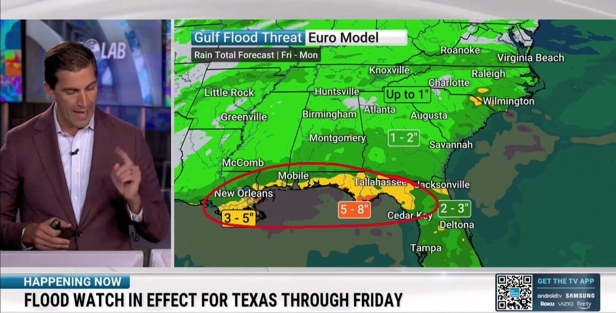 A wet weekend is ahead for the Southeast as tropical moisture will fuel rounds of heavy rain, with flash flooding possible along the Gulf Coast. Meteorologist Chris Bruin has the latest: