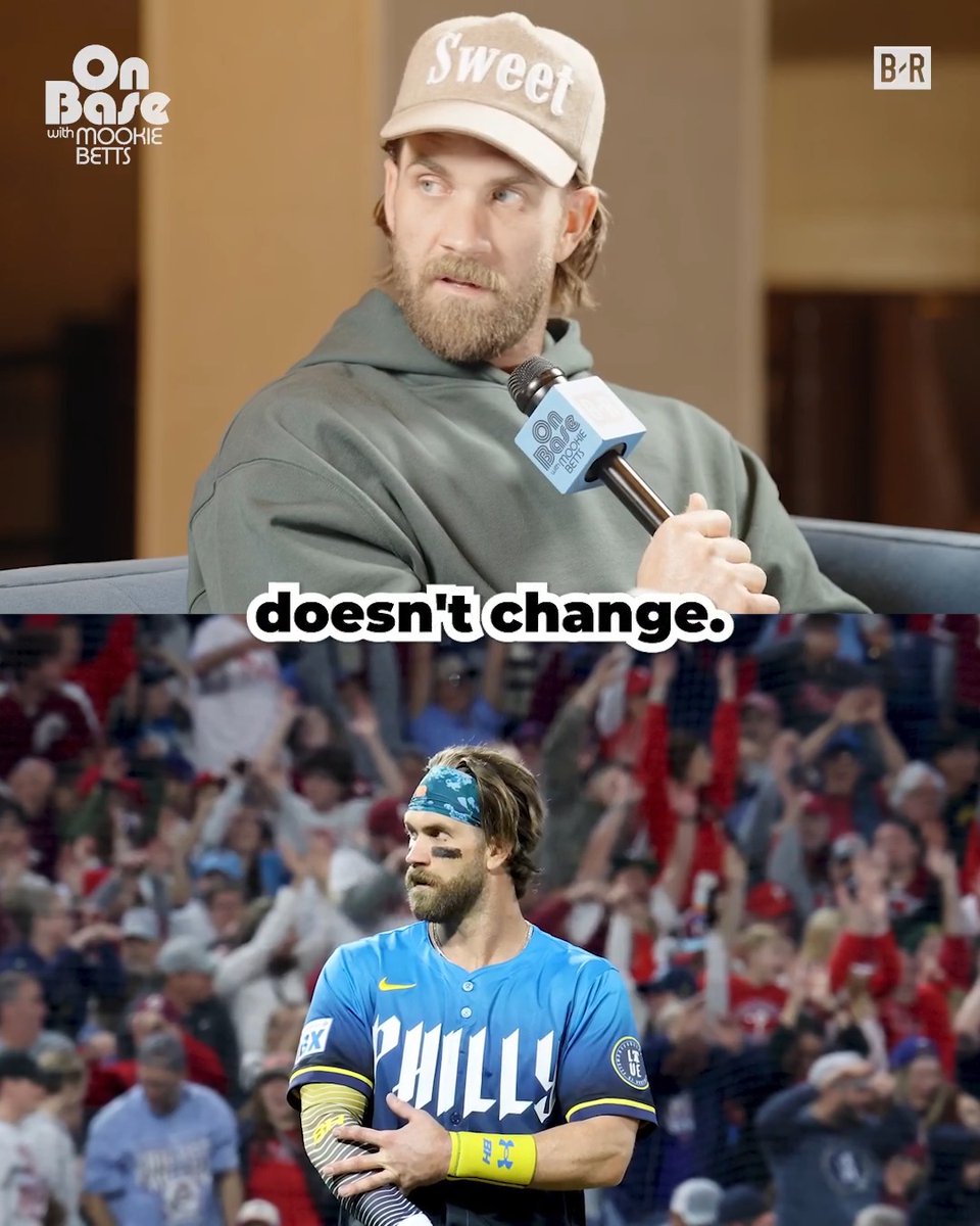 "The pressure for me doesn't change." Bryce Harper felt the pressure and delivered a HUGE moment for the Phillies today 🥶