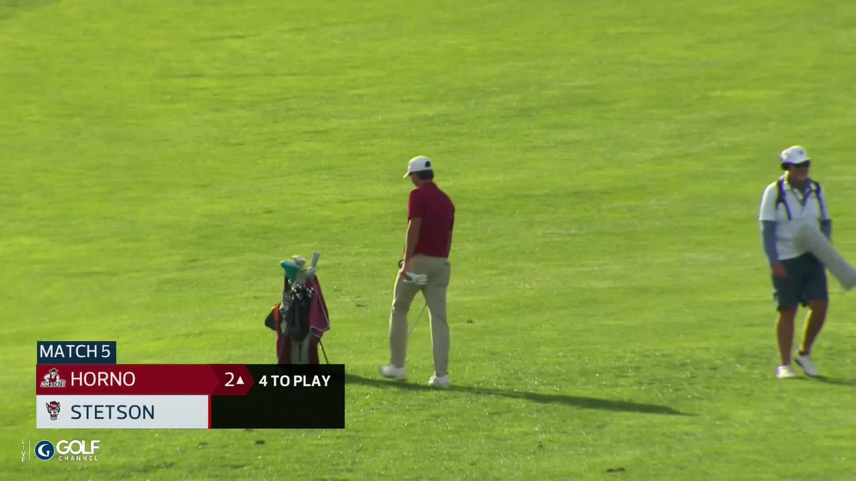 HOLE-OUT DEUCE ✌️ Kostka Horno holes out from the fairway as the NM State Men's Golf Aggies look to close it out