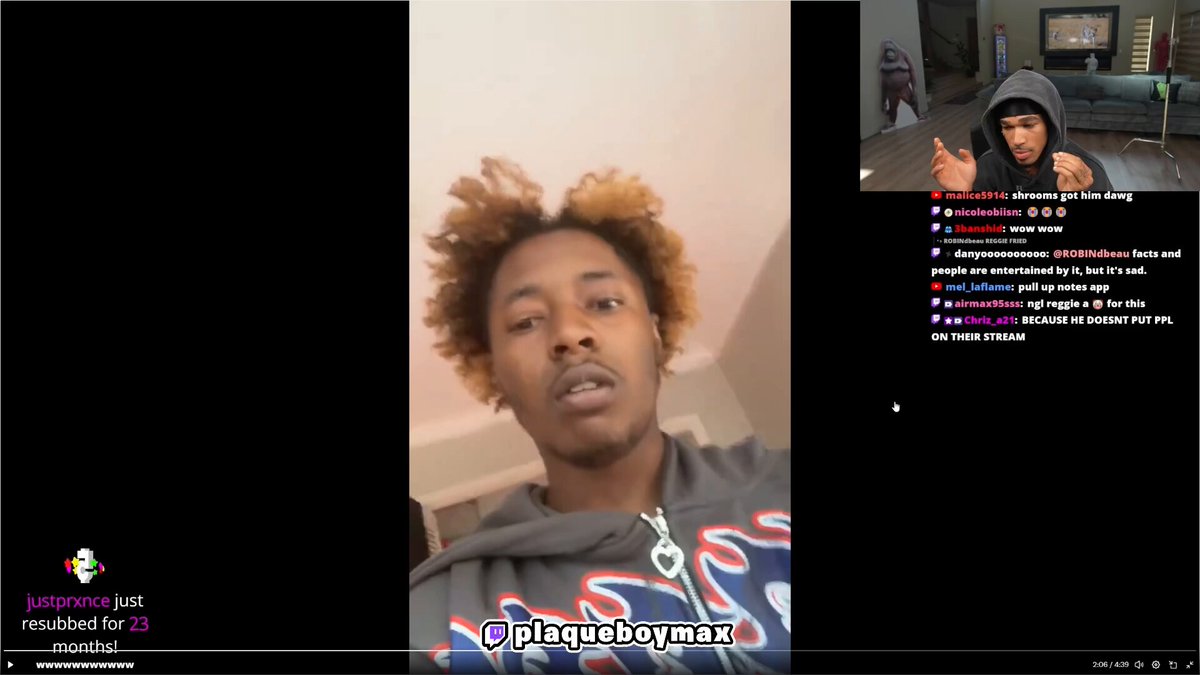 PlaqueBoyMax was stunned by Reggie’s recent statements about Kai Cenat