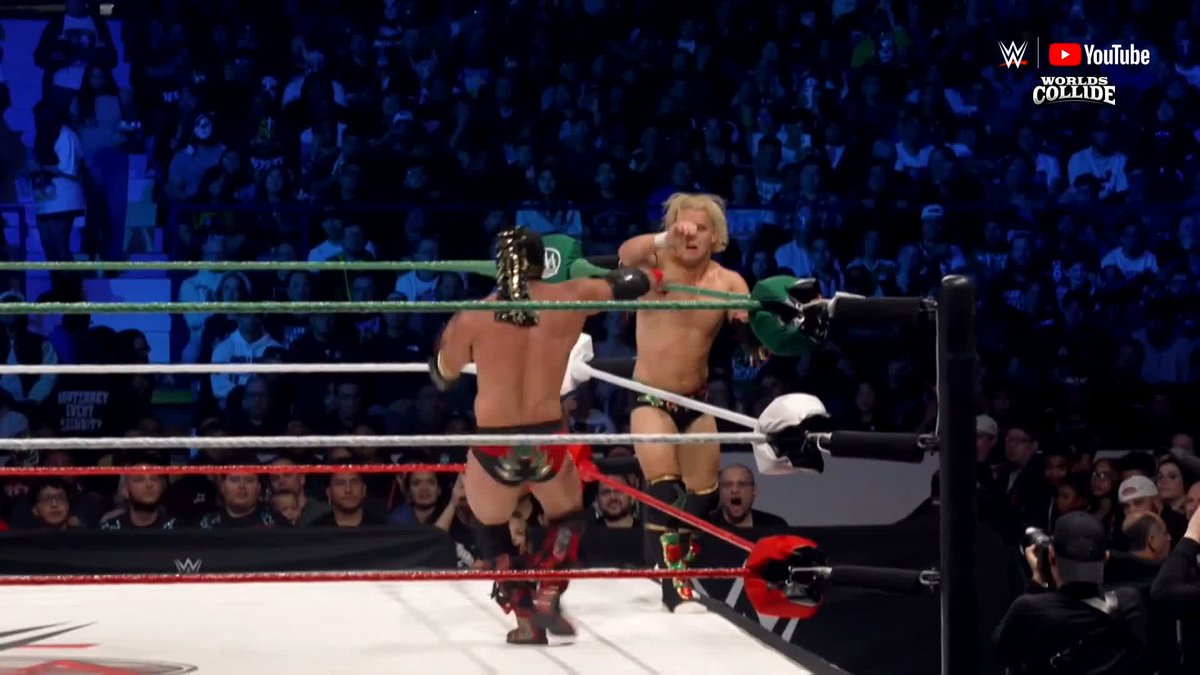 Dragon Lee 🤝 Jack Cartwheel Defying physics ▶️ Watch WWE Worlds Collide RIGHT NOW on YouTube: