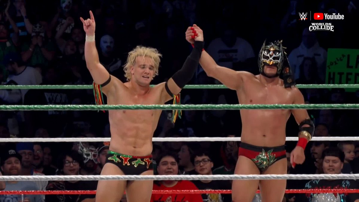Respect. CONGRATULATIONS DRAGON LEE! ▶️ Watch WWE Worlds Collide RIGHT NOW on YouTube: