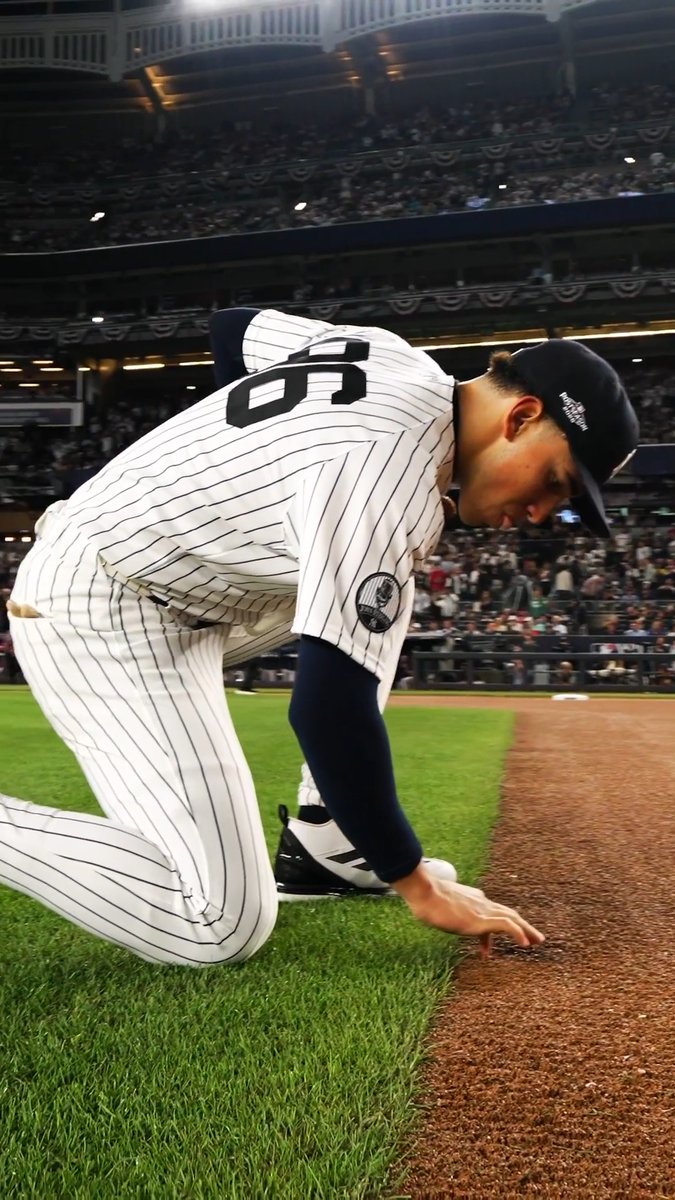 A moment you dream of George Lombard Jr. takes the field ahead of AL Wild Card Game 2 at Yankee Stadium!