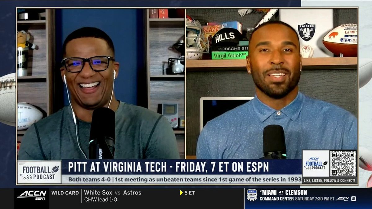 Pitt Panthers: 4-0 Virginia Tech Hokies: 4-0 Who gets the W in Blacksburg Friday night? 🎙️ Roddy Jones | EJ Manuel