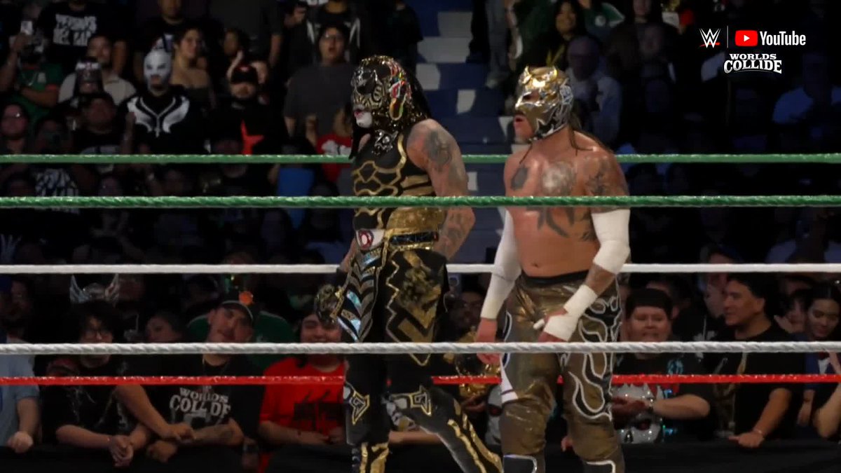 Y’all really thought, Perros del Mal. Y’all really thought… ▶️ Watch WWE Worlds Collide RIGHT NOW on YouTube: