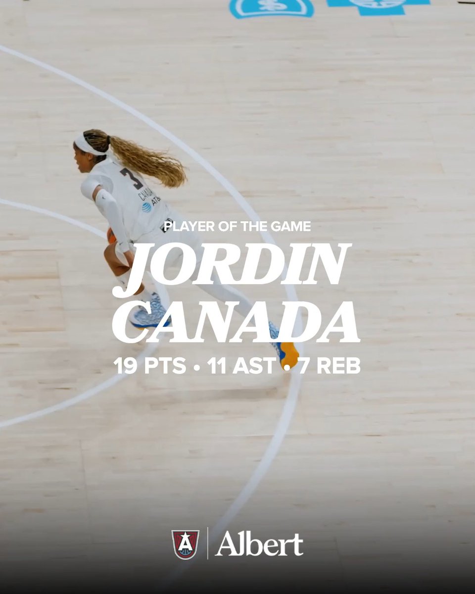 WHAT WOULD WE DO WITHOUT OUR GENERAL 🙌 Need a bucket? Call JC! Need a dime? JC got you! Need some heart? It's NOTHING for a giant! With a near triple-double in our series-clinching win, Jordin Canada is YOUR Albert Player of the Game!