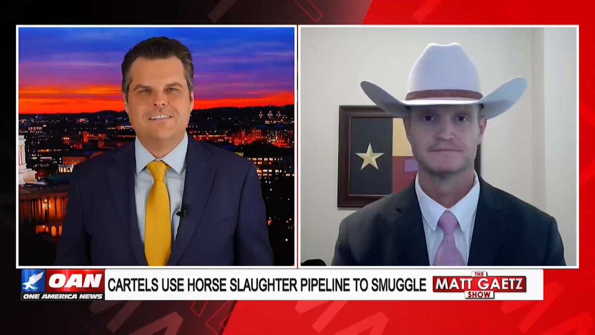 “They cut open the cattle there, and they start pulling out bags of fentanyl. Many people think that’s just Hollywood. That isn't the case… The Mexican cartels are utilizing live horses to traffic narcotics both north and south.” Texas Public Policy Foundation Senior Fellow Ammon Blair highlights the cartels’ new grotesque strategy of smuggling narcotics through livestock. Watch The Matt Gaetz Show on OAN Live Today!