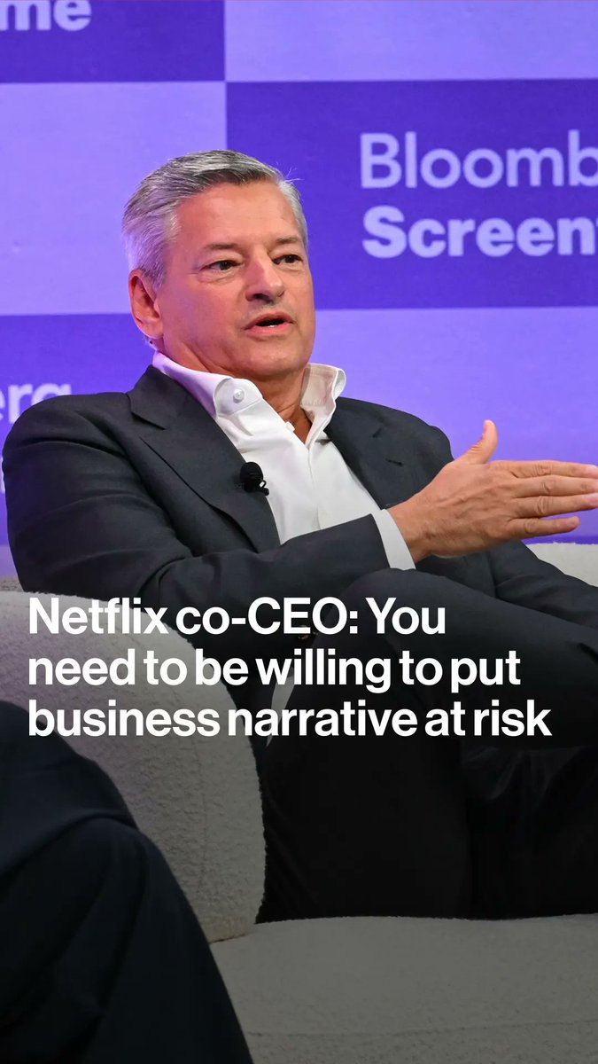Netflix co-CEO Ted Sarandos shares that you have to be willing to put the business narrative at risk for something that's good in the long-term when asked if he regretted going after Warner Bros. at #BloombergScreentime