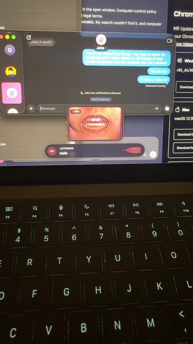 i wanted to voice dictate without bothering everyone so I made this lip reading app lol github repo in the thread