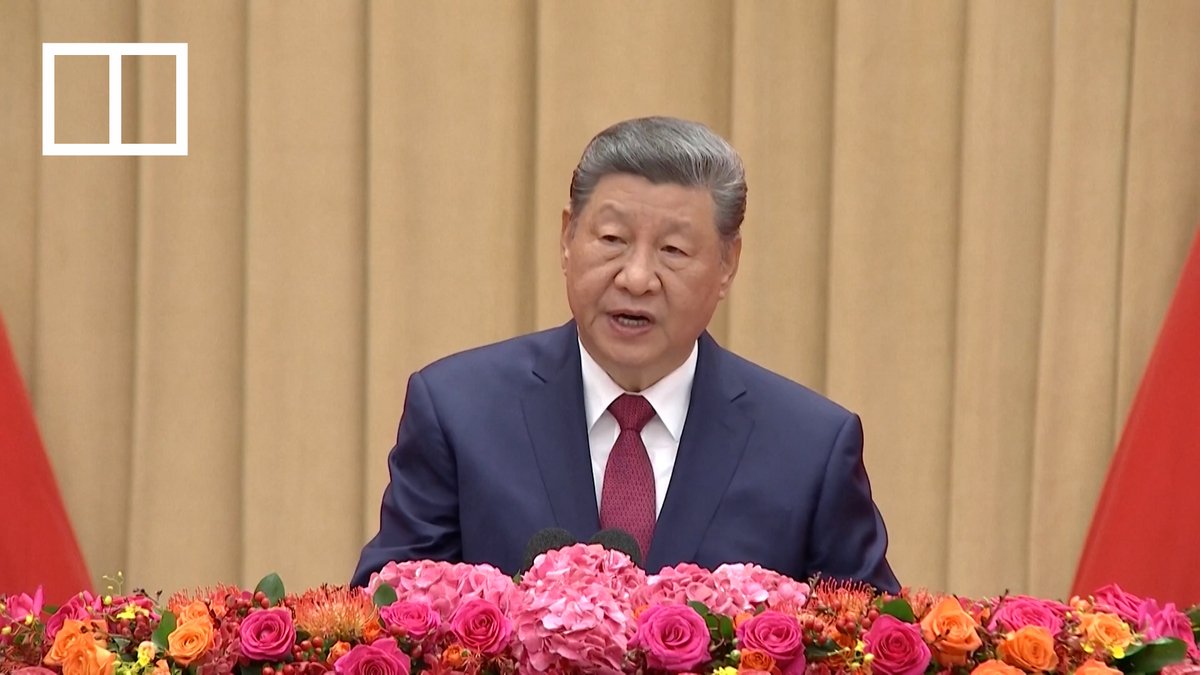 Chinese President Xi Jinping projected a message of confidence about the country’s ability to overcome challenges as he delivered his annual National Day address.