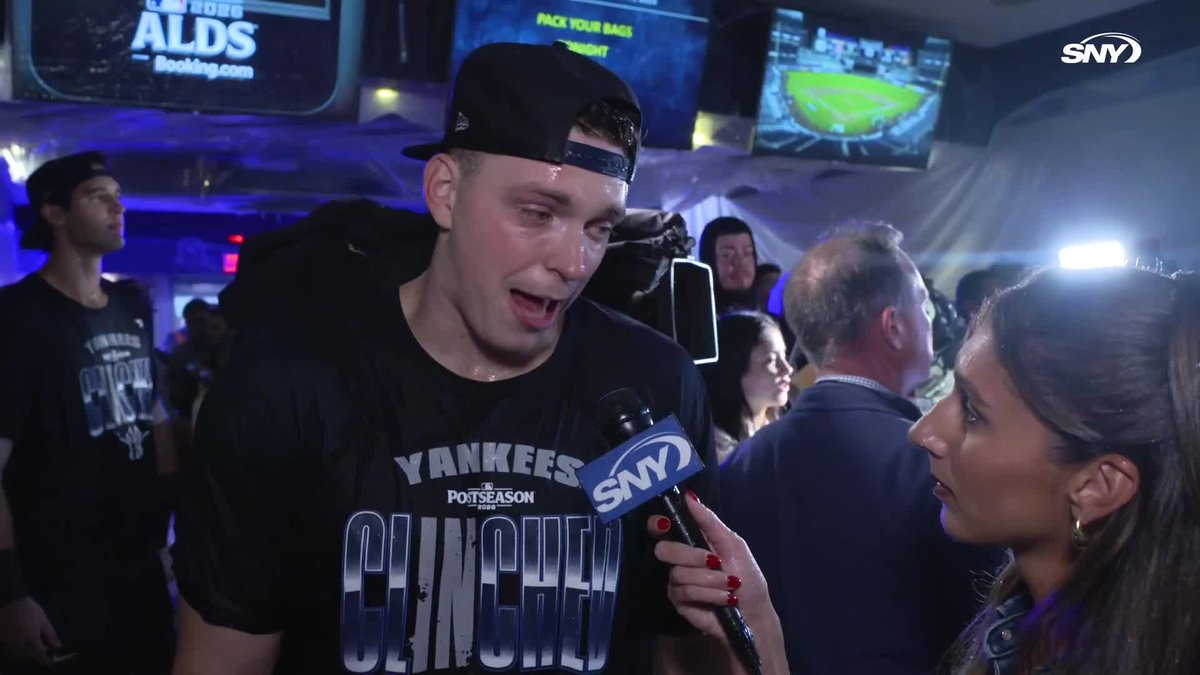 "Volpe is a menace - Volpe has been ON ONE so far, so be on the lookout" Ben Rice with Niki Lattarulo on Anthony Volpe with the champagne bottles 😭