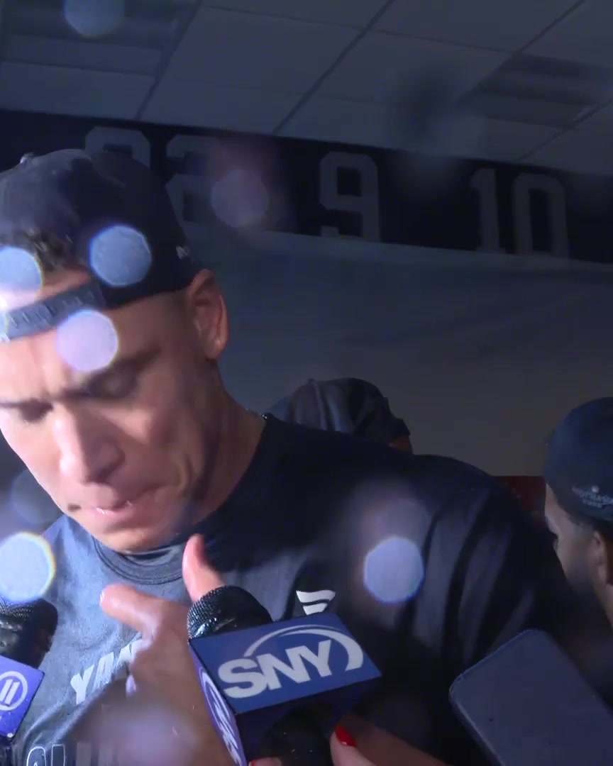 "I'm wearing a Yankees uniform, I've got NY on my chest. When the Yankees win, we all win." - Aaron Judge