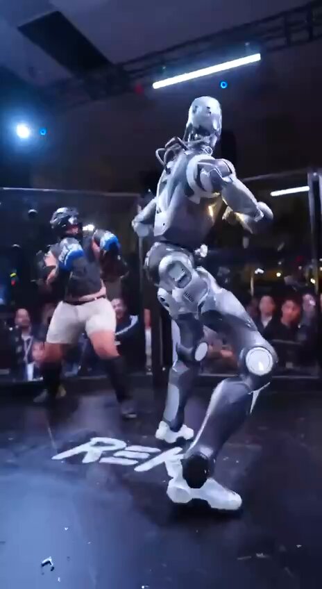 🇺🇸BREAKING: California orders robotics startup REK to stop all “Unsanctioned Human vs. Humanoid Robot Cage Fights." REK’s humanoid fighting league received a cease-and-desist order following its recent human vs. robot bout, per REK CEO. The action could mark one of the first state regulatory interventions targeting humanoid robot fighting.