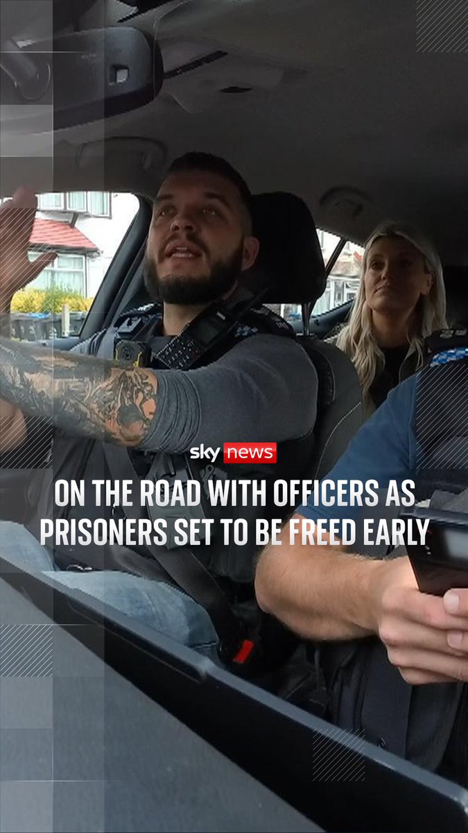 Hundreds of prisoners will walk free from prison on Thursday in the first wave of the government’s controversial expanded early release scheme. Sky's Mollie Malone has spent time with Met Police officers who warn there are "not enough cops" to manage the impact ⬇️