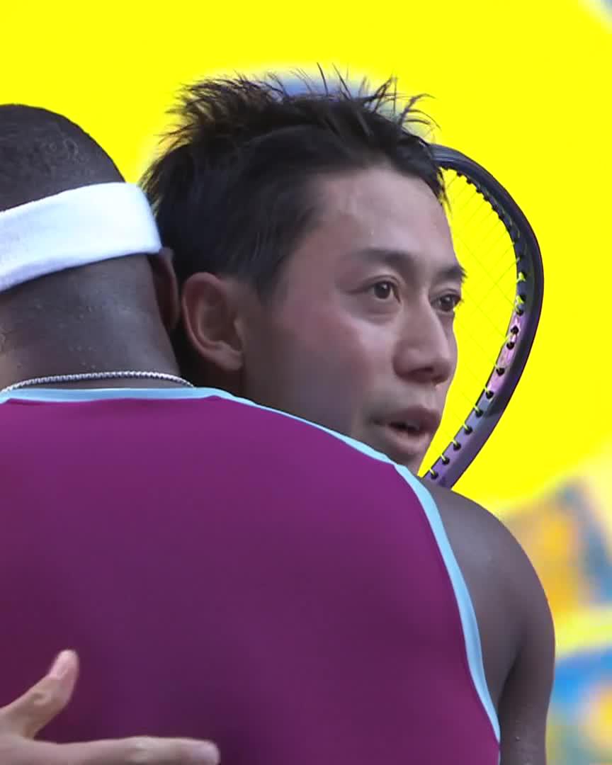 The final point of Kei Nishikori's career 🙌 Frances Tiafoe advances thanks to a 6-4 6-4 victory over Kei Nishikori who finishes his playing career #japanopentennis