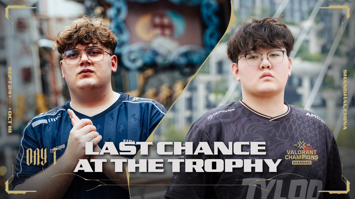 Everything on the line. Team Liquid VALORANT and @Tyloo_Val clash in a matchup built for a deathmatch, before NS RedForce Valorant and Xi Lai Gaming fight to keep their Champions run alive. It’s time for the first elimination matches on Day 7 of #VALORANTChampions.
