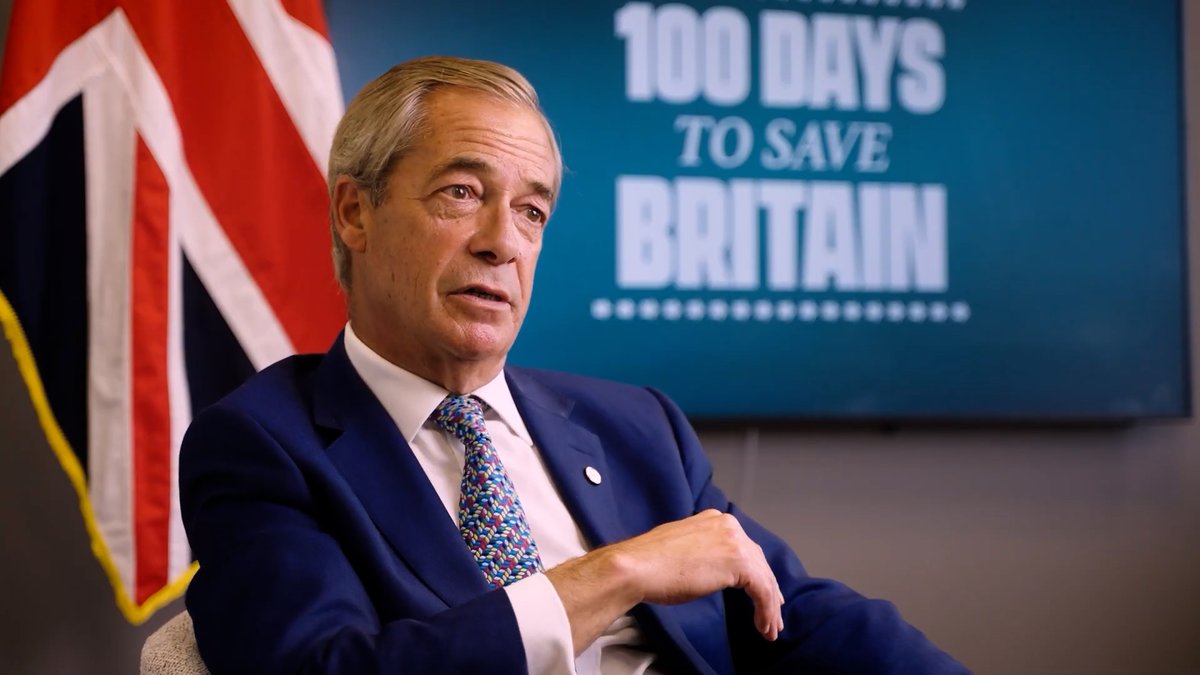 I'll be in Doncaster today to deliver this message to the nation. Reform is the only party that will save Britain in the first 100 days of government. If not, I will sack my Cabinet ministers.