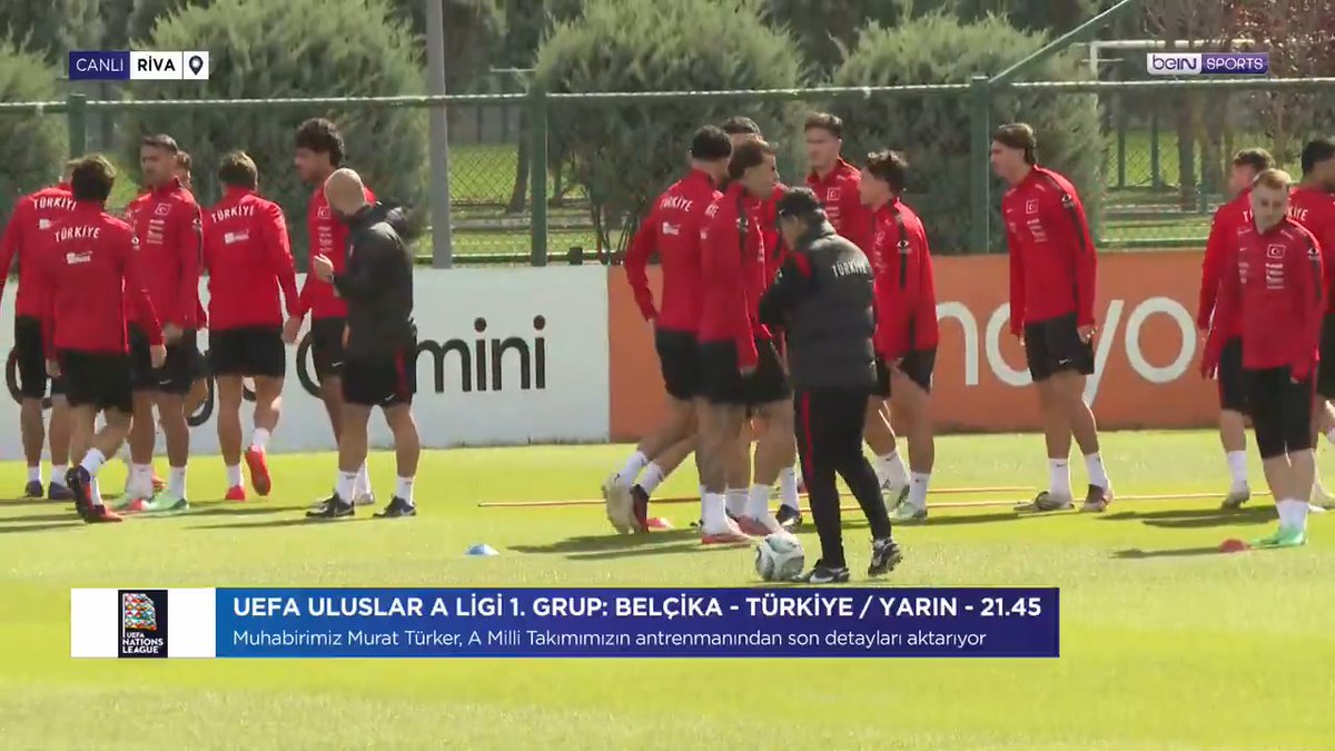 🇧🇪 Belçika x Türkiye 🇹🇷 🗣️ Muhabirimiz Murat Türker, karşılaşma öncesinde A Milli Takımımızın Riva'daki antrenmanından son gelişmeleri aktardı.
