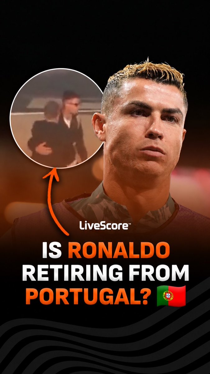 Do you think Cristiano Ronaldo is retiring from Portugal and has played his last game for the national team? 🥺🇵🇹 He was spotted leaving the squad, who he reportedly has not even had a chance to say goodbye to💔