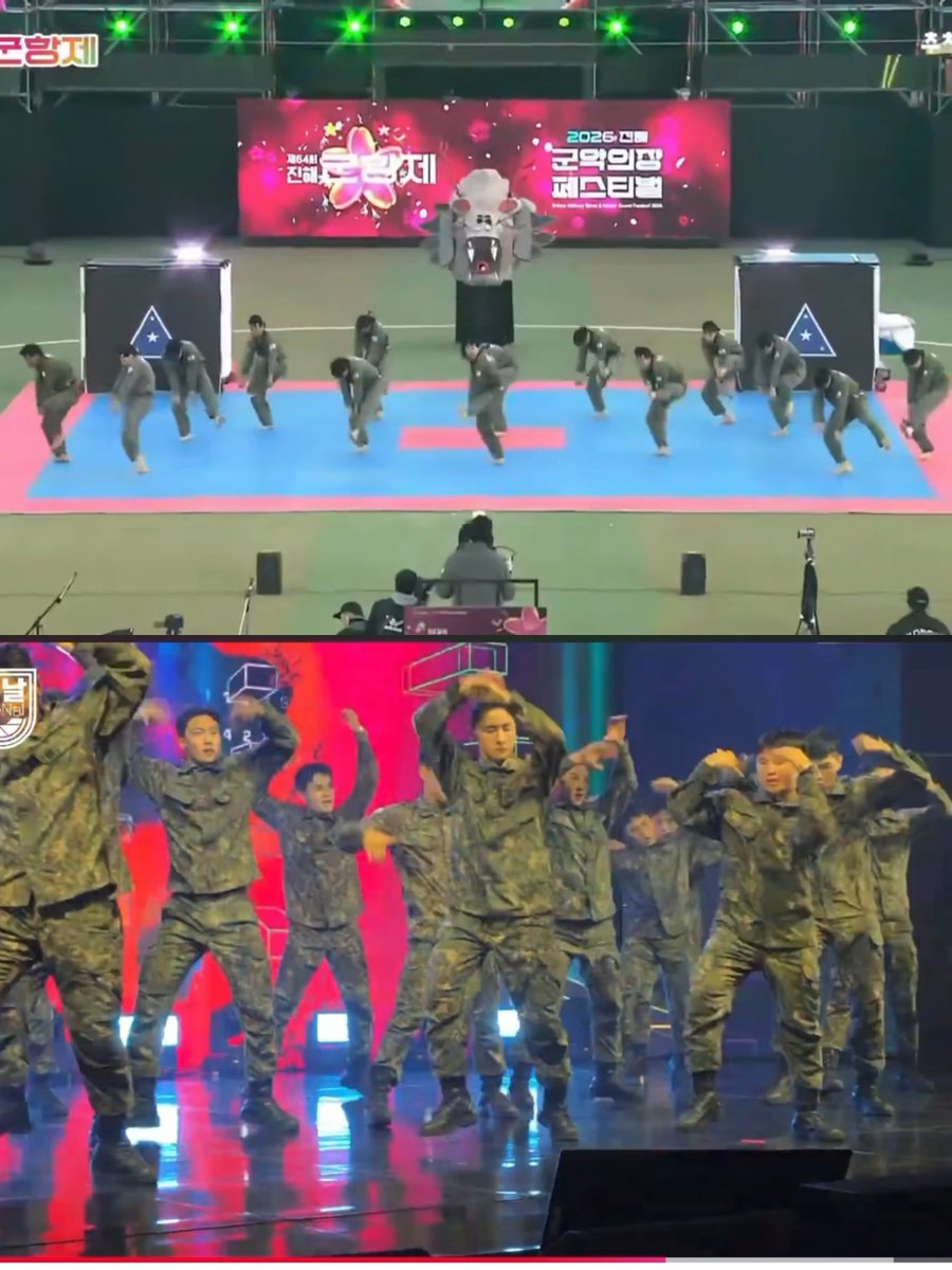 Our two captains, Hoshi and Woozi, performing ‘Super’ during their military era. What a precious moment 🖤
