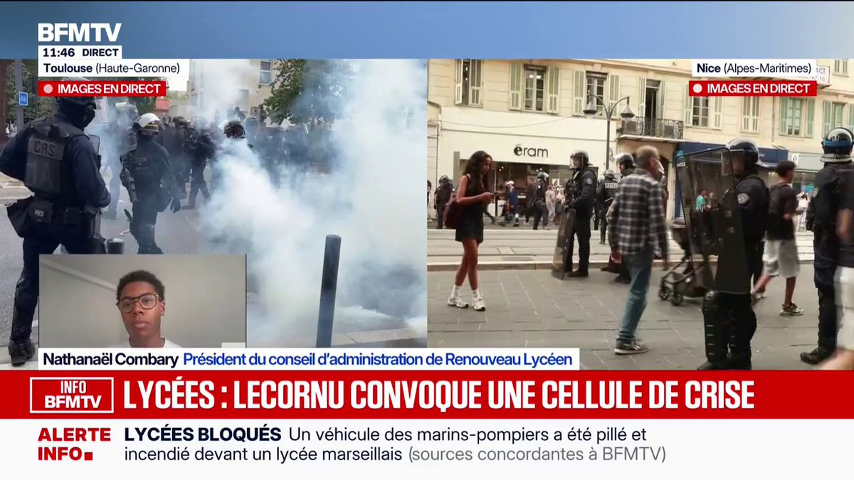 Nathanaël Combary (Renouveau lycéen): "La majorité des jeunes qui ont eu des comportements absolument gravissimes au lycée Paul Éluard (de Saint-Denis) sont des jeunes de la fac Paris 8"