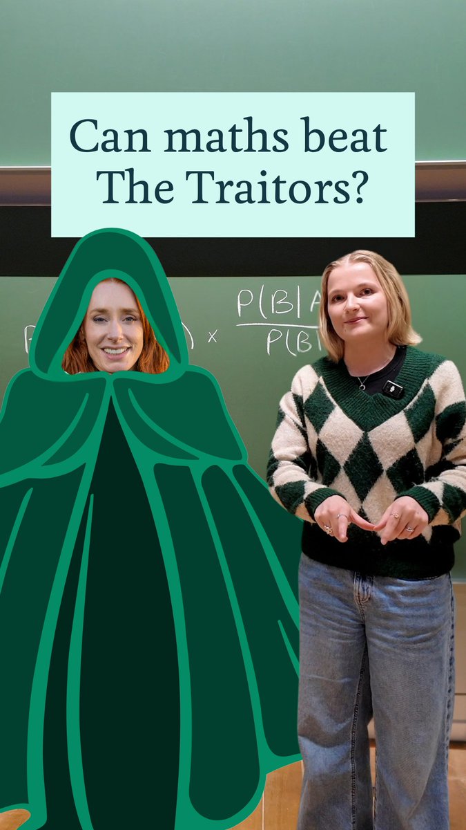 Our very own Hannah Fry will be competing in the new series of The Celebrity Traitors! 🕵️♀️ PhD student Ellie Sleightholm from Sidney Sussex College, University of Cambridge talks us through how studying maths – and the skills it develops – could help Hannah on the show 🧮 Catch it tonight at 8pm on BBC One and BBC iPlayer. Best of luck, Hannah! 🤞 Hannah Fry is a Professor of the Public Understanding of Mathematics and a Fellow at Queens' College. #CelebrityTraitors