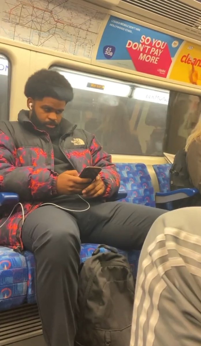 Massive bulge on thr train #bulge #freeballing #boner