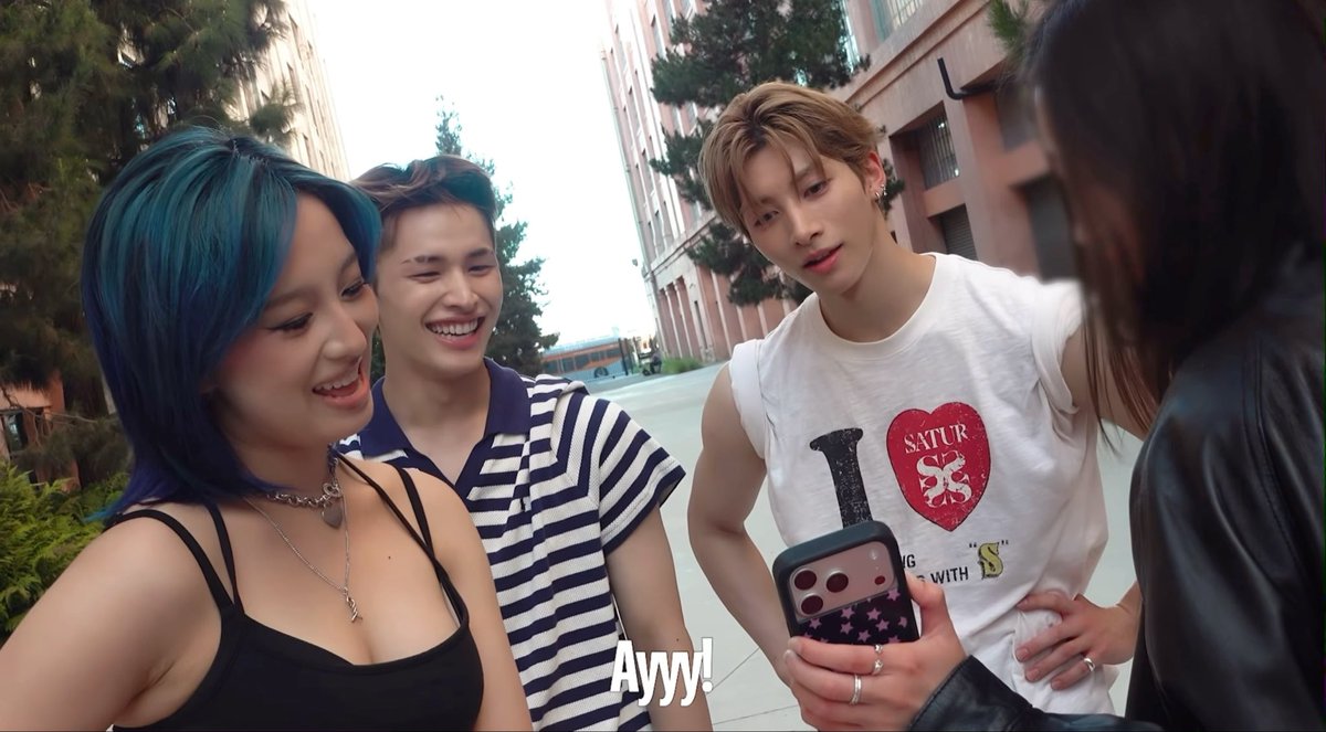 GIRLSET’s #LEXI and #SAVANNA appeared with NEXZ’s YU and HARU behind the scenes of their dance challenge. Haru shared that he used to often sees GIRLSET at JYP BOB before and tried speaking English while chatting with them. 🥹💙