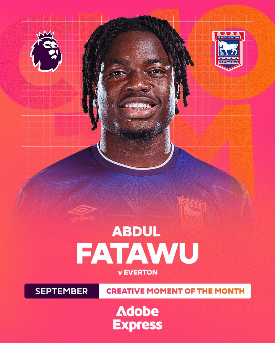 Two nutmegs for the price of one 🥜 Abdul Fatawu wins Adobe Express Creative Moment of the Month for September ✨