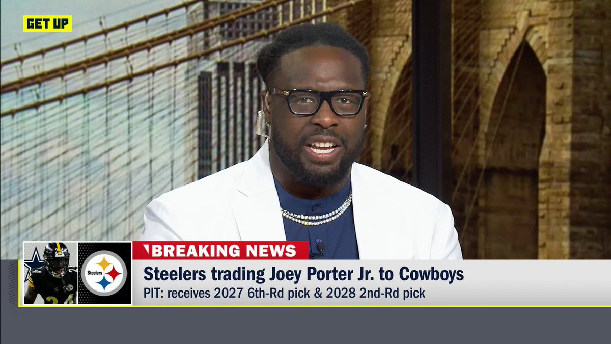 “That’s the most Cowboys trade I’ve ever seen. Your problem is not covering; your problem is stopping the run.” Gerald McCoy shrugs after the acquisition of Joey Porter Jr. by Dallas 🫨